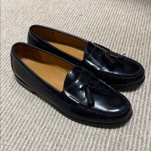 Cole Haan Black Leather Tassel Loafers